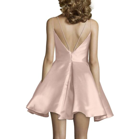 Alyce Paris Formal Dress 3764 Short V Neck Fit n Flare Homecoming HoCo Red 2 NWT - Picture 2 of 8